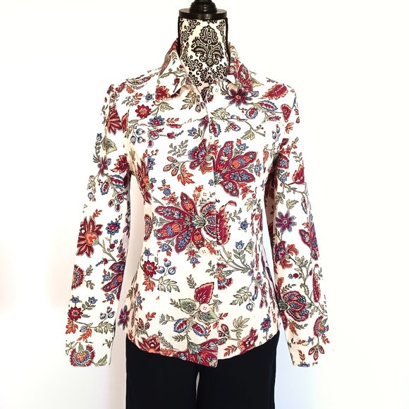 APPLESEED'S Tapestry Print LS Cotton Jacket PS NWOT - Picture 2 of 4